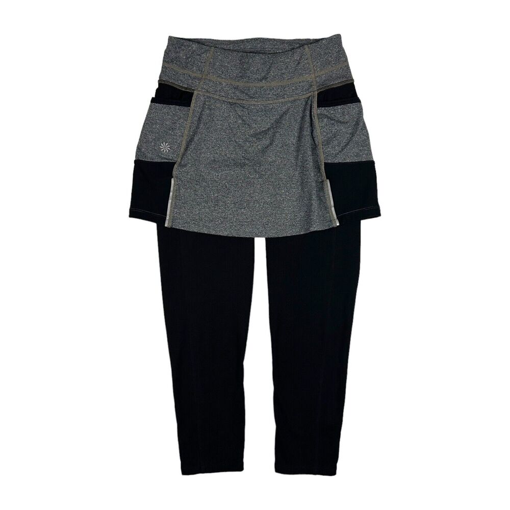 Athleta Womens XXS Be Free 2 in 1 Skirt Capri Crop Legging Active Tennis Preppy